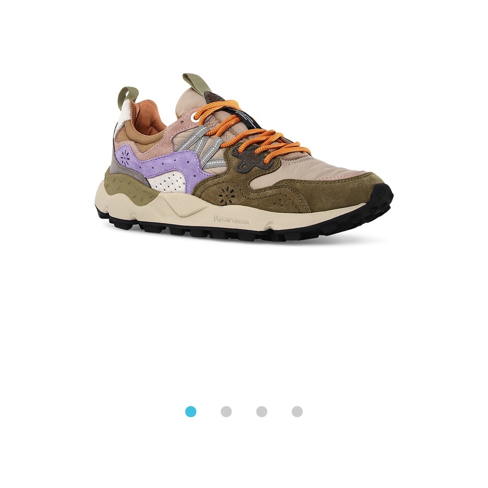 Flower Mountain Anthro Women's Athletic Sneakers in Olive and Lavender